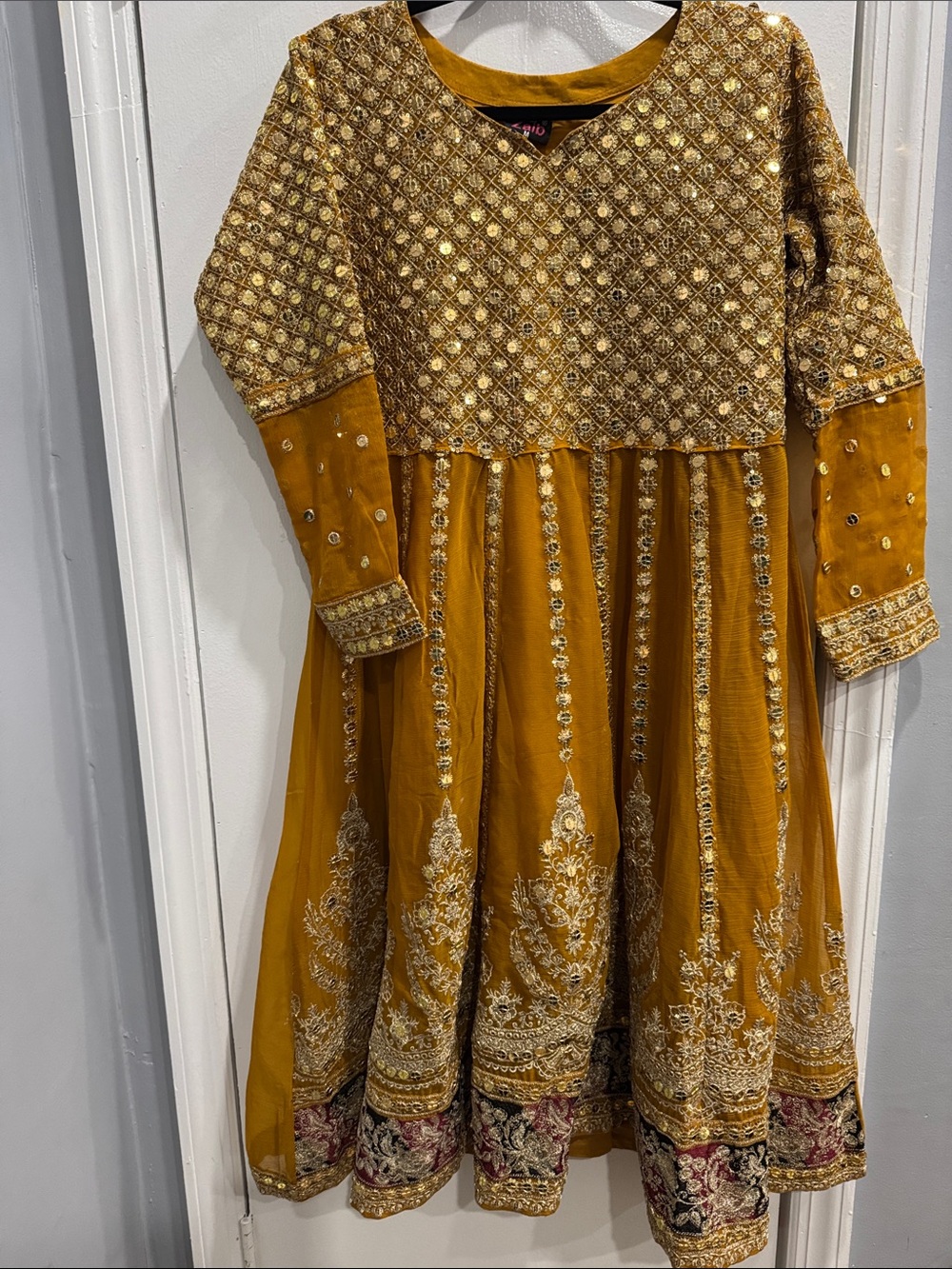 Mehndi Mustard Gold l Dress